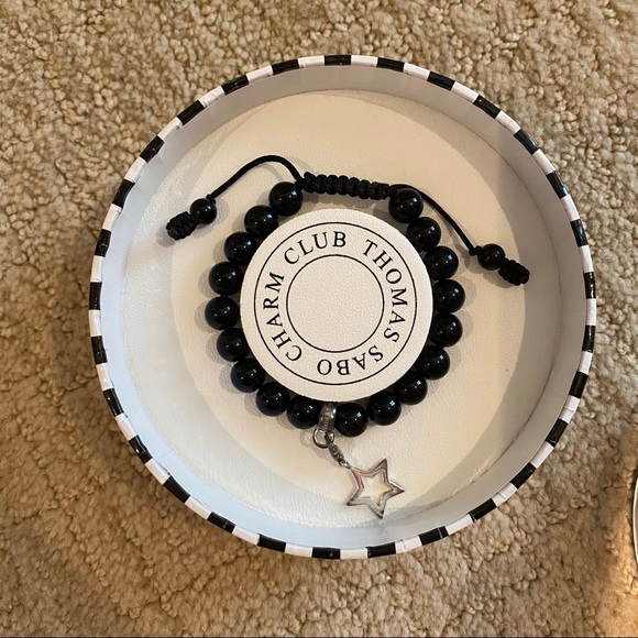 ✨ Thomas Sabo Black Beaded Charm Bracelet